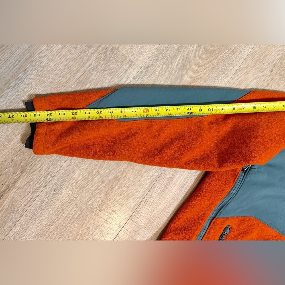 Columbia Men’s Full Zip Fleece Jacket XL Orange & Green Outdoor Hiking - Picture 14 of 14